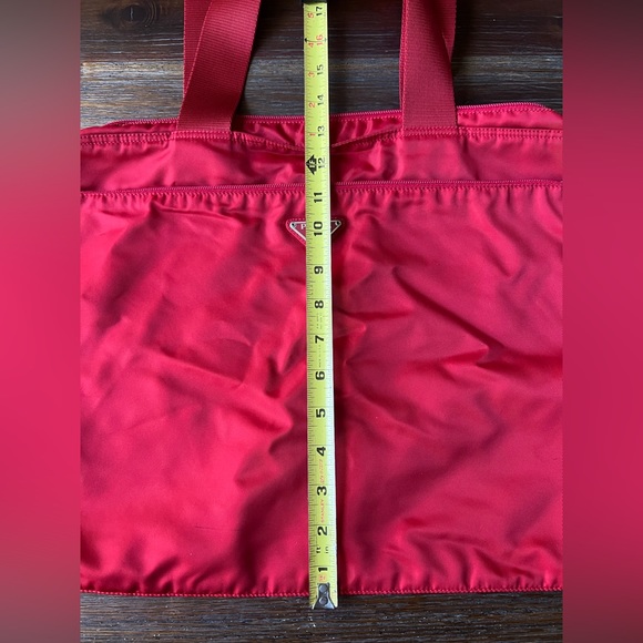 Authentic Prada Red Nylon Shoulder Bag Purse - Picture 7 of 7